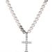 Simple Fashion Pendant Cross Pendant Inlaid With Diamonds Without Fading Titanium Steel Necklace Female Personality Pearl Jewelry Summer_ipsvogv.com