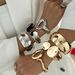 liquid Hammered Pattern Design Bracelet Spring Buckle Niche Wide Bracelet Braclet Ring Bracelet_ipsvogv.com