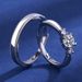 Live Broadcast Of Zircon Korean Style Couple Diamond Proposal Valentine's Day Gift Ring_ipsvogv.com