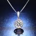 Classic Necklace Women's Fashion and Elegance One Carat Round Bag Collar Chain Silver Jewelry Live Broadcast_ipsvogv.com
