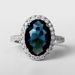 Cao Shi's New Accessories Elegant Women's Egg Peacock Blue Zircon Ring_ipsvogv.com