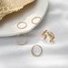 New Geometric Cross Fashion Gold 5-piece Set With Open Alloy Ring_ipsvogv.com