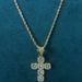 Fashion Personality Versatile Hip-Hop Shiny Alloy Full Diamond Cross Clavicle Chain Necklace For Men And Women_ipsvogv.com