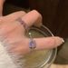 Pink Ring~Zircon Sparkling Inlaid High Super End Feeling Light Luxury Open Mouth Finger With Diamond Arrangement And_ipsvogv.com