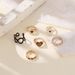 Fashionable And Personalized Colorful Love Chain With Hollow Flower Drip Oil 6-piece Set Ring Specially Designed_ipsvogv.com