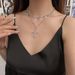 Unisex Dark Sweet Cool Design Diamond Cross Pendant Necklace Female Niche High End Multi Layered Clavicle Chain Trend_ipsvogv.com