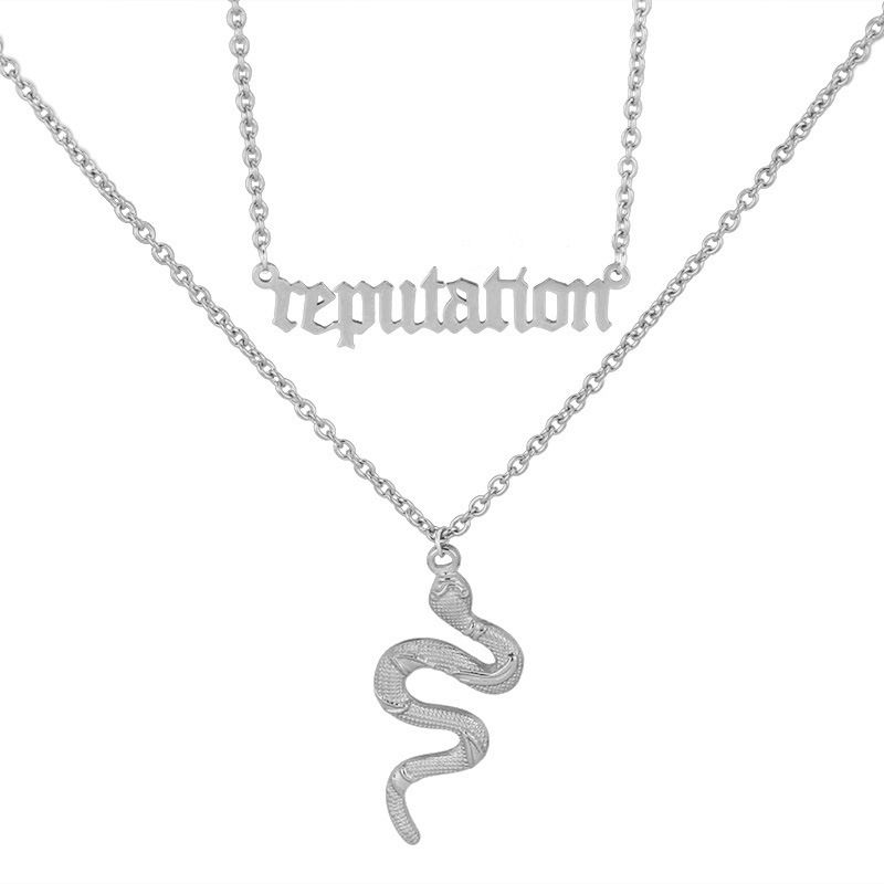 siwft Tynefer reputation snake necklace sex gold snake necklace Tyler reputation lover anti hero fan gift_ipsvogv.com