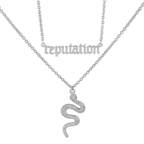siwft Tynefer reputation snake necklace sex gold snake necklace Tyler reputation lover anti hero fan gift_ipsvogv.com