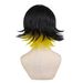 Yihair Blue Prison Fenglehui COS Short Hair Wig Reverse Curly Double Color Modeling Wig_ipsvogv.com