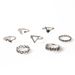 New Star Wave Fish Tail Set Diamond Ring With Geometric Triangle Opening And Hollow Ornament_ipsvogv.com
