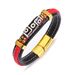 Handmade Ethnic Style Fashion Men's Handwoven Dzi Bead Tibetan Blue Leather Bracelet_ipsvogv.com