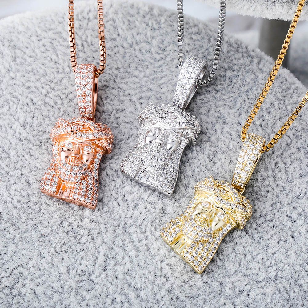 Hip Hop Pendant Character Cartoon Avatar Jesus Men's Necklace_ipsvogv.com