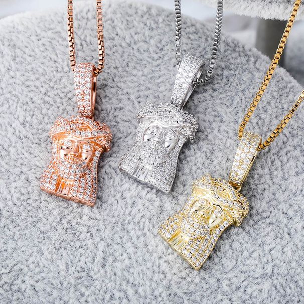 Hip Hop Pendant Character Cartoon Avatar Jesus Men's Necklace_ipsvogv.com
