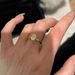 Zircon Super Open Pigeon Egg Sparkling Ring Female Ins Wind Rope Knot Design Simple, Niche, High Beauty Index Finger Simple, Niche,_ipsvogv.com