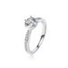 Pure Silver Classic Six Claw Mosonite Micro Set Ring Women's Wedding Ring, 1 Carat Light Luxury Versatile for Men_ipsvogv.com
