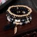 Bohemian Ethnic Style Multi-layer Beaded Jewelry Trend Four Piece Set Tassel Leaf Bracelet_ipsvogv.com