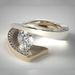 Sanjie's New Diamond Studded Simulated Plated With Color Separation Engagement Ring_ipsvogv.com