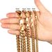 Hip Hop Stainless Steel Round Encrypted Cuban Chain Men's Buckle Fine Polished High-end Jewelry_ipsvogv.com