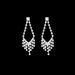 Cross Mirror Bridal Jewelry Set - Crystal Rhinestone Necklace, Earrings & Bracelet For Wedding_ipsvogv.com