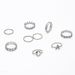 Hot Selling Beach Style, Starfish, Shell Love Crown, Micro Diamond Rings, 9-piece Set For Women_ipsvogv.com