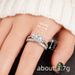 Cao Shi's Cross Inlaid Zircon Paired Ring For Women's Light Luxury Wedding Occasions, Fashionable And Popular Banquet_ipsvogv.com