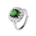 Baolai Xing Accessories Emerald Luxury Wedding Copper Plated Platinum Ring_ipsvogv.com