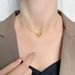 2024 Summer New Korean Edition Titanium Steel Small Form Design Cute Hollow Bow Pendant Necklace Collar Chain_ipsvogv.com
