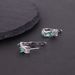 Small And Exquisite Natural Topaz Earrings S925 Sterling Silver Cluster Inlaid Green Chalcedony Colored Gemstone Earrings Niche_ipsvogv.com