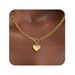 Hot Selling Fashion, Simple And Versatile Smooth Love Pendant Brass Real Gold Electroplating OT Buckle Necklace_ipsvogv.com