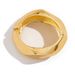 Exaggerated Ins Metal Smooth Wide Design Irregular Wave Spring Bracelet_ipsvogv.com