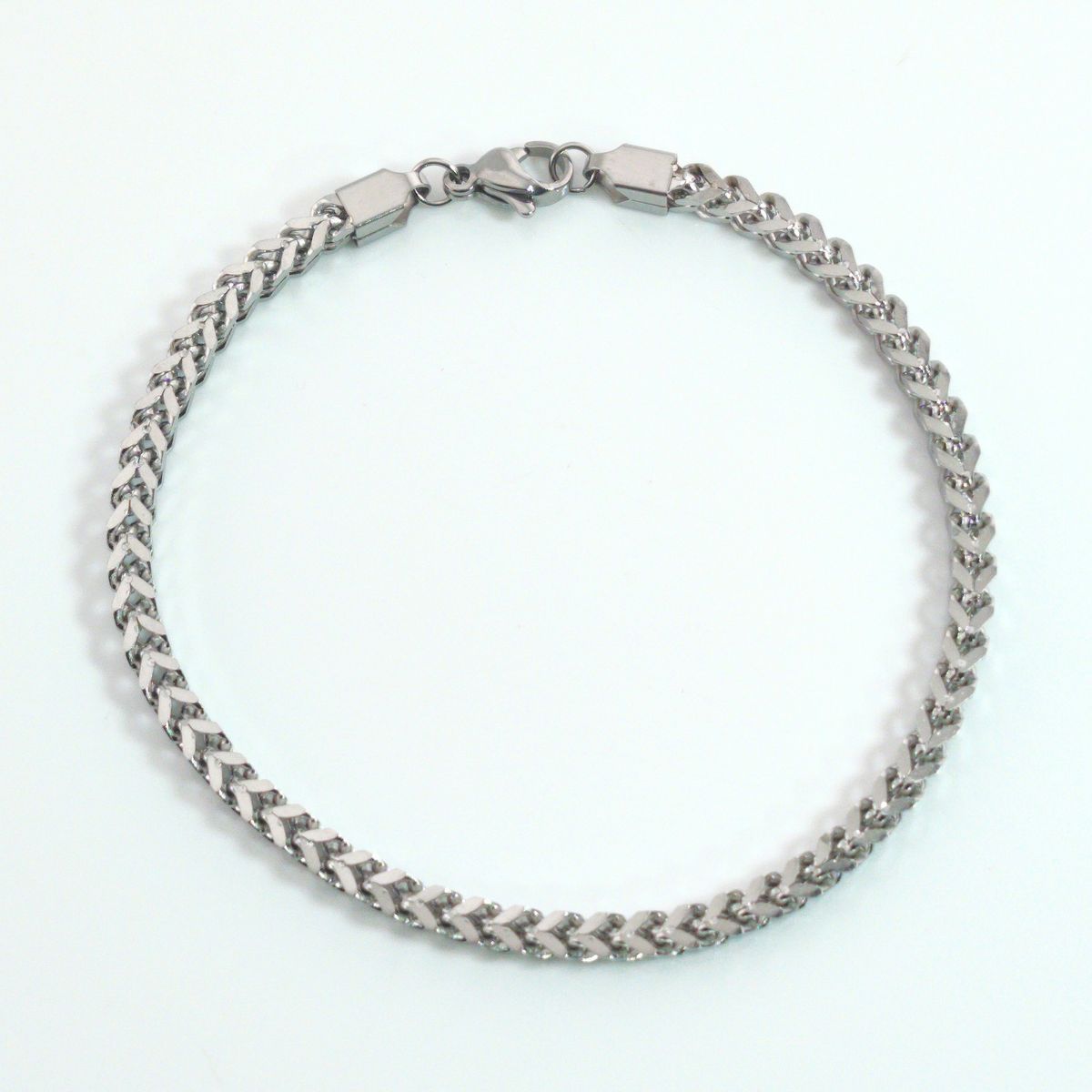 Hip Hop Stainless Steel Four-Sided Men's Simple Punk High-End Cuban Bracelet_ipsvogv.com