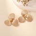 Statement Jewelry Exaggerated Gold Texture Shell Flower Necklace Earrings Ring Set Decorations_ipsvogv.com