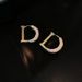 Fashion Full of Rhinestone Letter D Earrings For Women Luxury Brand Gold Color Metal Small Earrings Party Jewelry Gift_ipsvogv.com
