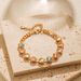 Copper plated K real gold chain color preserving bracelet cat's eye stone beaded bracelet niche light luxury texture small fresh hand jewelry_ipsvogv.com