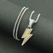Instagram Wind Full Diamond Two Color Lightning Pendant Necklace, Trendy and Small, Cold Nightclub Bounce Long Sweater_ipsvogv.com