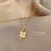 Jade Lucky Grass Light Luxury Charm Gorgeous Full Diamond Necklace Women's Versatile Clavicle Chain_ipsvogv.com