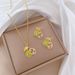 【 Titanium Steel 】 Necklace Earring Light Luxury Full Diamond Fruit Pearl Personalized Temperament Banquet Earrings Set_ipsvogv.com