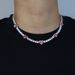 Hip Hop Heartbreak Tennis Chain Necklace For Men And Women - Silver Tone, 46cm & 51cm, Trendy Streetwear Jewelry Tennis Chain_ipsvogv.com