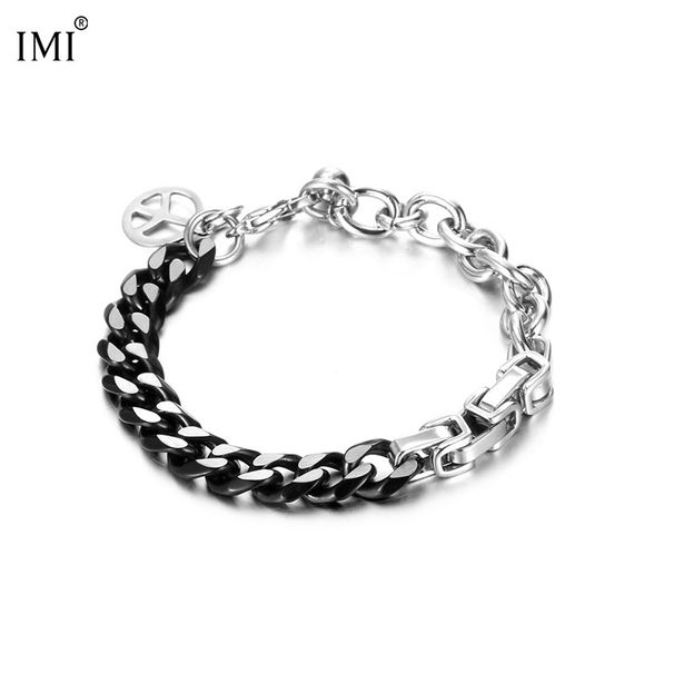 IMI Cuban Chain Titanium Steel Bracelet Men's Personality Patchwork Hip-Hop Wristband Women's Trendy Fashion Item YL227_ipsvogv.com