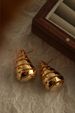 High-end Design Brass Gold Chubby Thread Hollow Water Drop INS Women Versatile Geometric Earrings_ipsvogv.com