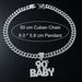 Hip Hop Exaggerated Letter BABY Full Diamond Pendant Personalized Nightclub Men's Cuban Necklace_ipsvogv.com