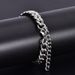 Men's Silver Cuban Bracelet Stainless Denim Necklace Titanium Steel Jewelry Accessories Bold Personality_ipsvogv.com