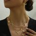Personalized earring necklace set, niche inlaid zircon ear buckle double-layer design, long collarbone chain_ipsvogv.com