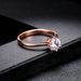 Classic fashionable and simple women's ring Zircon micro inlaid rose gold plated engagement ring_ipsvogv.com