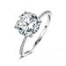 Four Claw Inlaid Super Flash Exaggerated High End 3 Carat 9mm Zircon Ring Princess Wedding Engagement Female Ring_ipsvogv.com