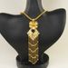 Hollow Flower Design Necklace Earrings Jewelry Ethiopian Tassel Set_ipsvogv.com