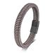 Men's Jewelry Stainless Steel Wire Leather Bracelet Braided Leather Bracelet_ipsvogv.com