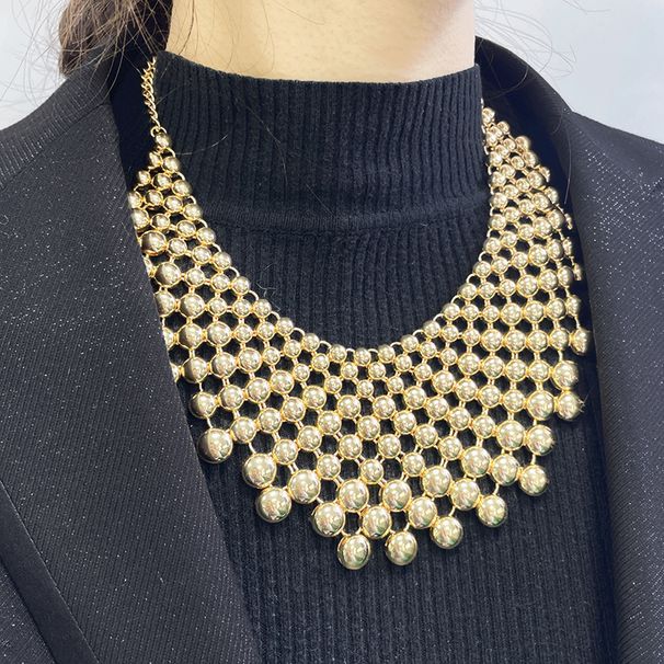 Exaggerated Heavy Industry Fashion Trend Metal Punk Oversized Handmade Necklace Geometric Circle Clothing Accessories_ipsvogv.com