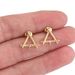 Stainless Steel Gold Vacuum Electroplated Triangular DIY Jewelry Production Earrings_ipsvogv.com