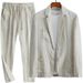 Men's Clothing 2026 New Simple Casual Linen Suit For Men Spring And Summer Thin Style Youth Korean Style Fashion Summer Loose Handsome Two-Piece Suit_ipsvogv.com